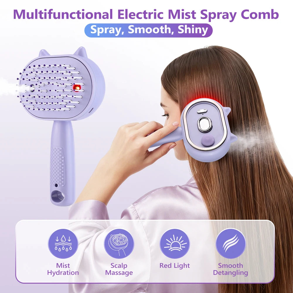 Brosse Démêlante Vapeur Belliska - réservoir de brumisation 10 ml