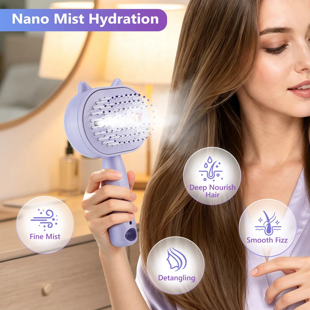 Utilisation de la Brosse Démêlante Vapeur Belliska sur cheveux bouclés