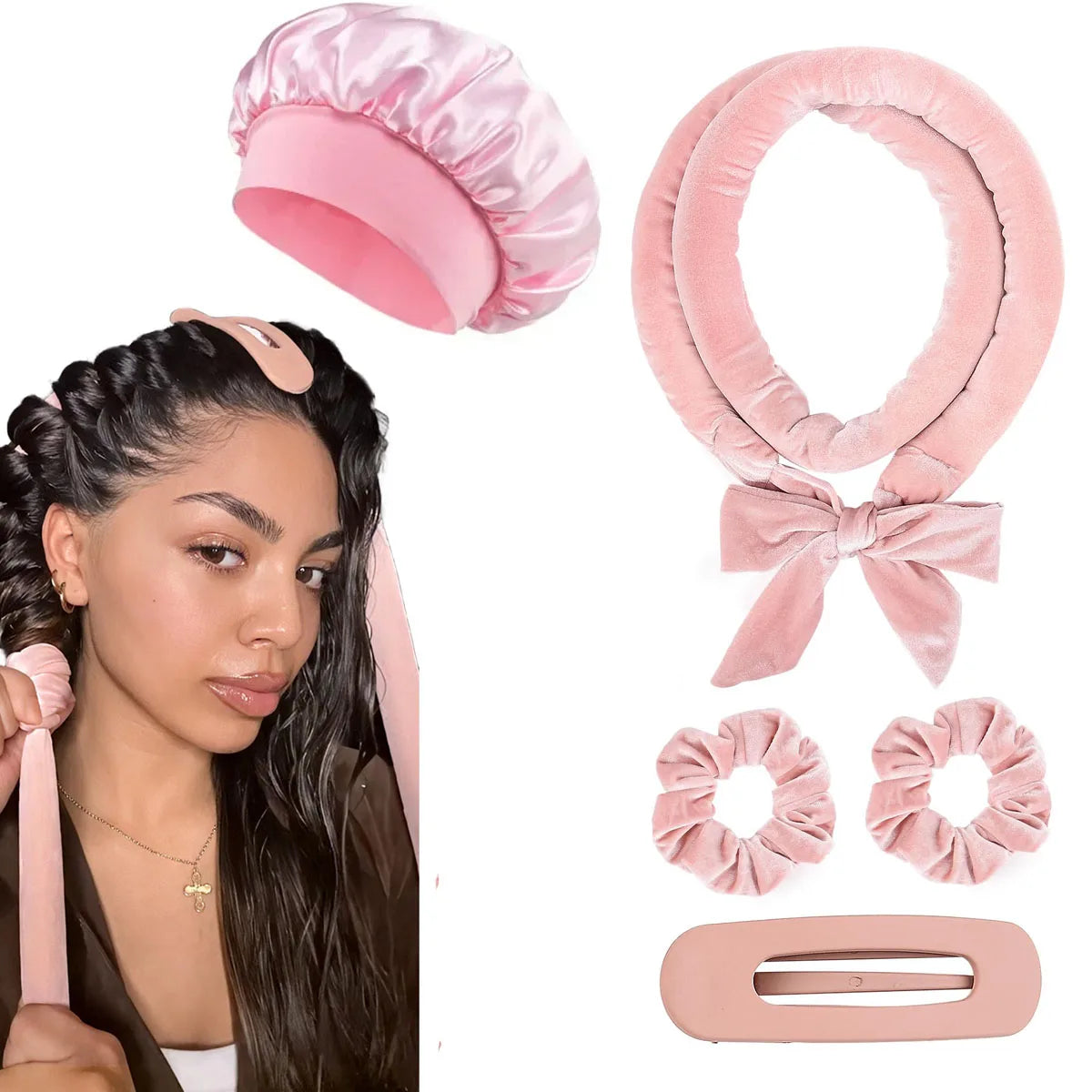 Kit Boucles Sans Chaleur Belliska - bandeau coloris noir