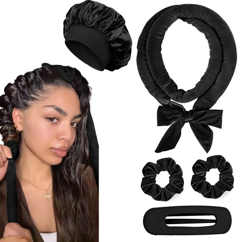 Kit Boucles Sans Chaleur Belliska - bandeau coloris marron